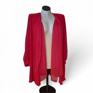 Vintage 80s Red Open Front Robe Medium